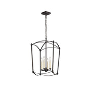 Xenuvyu Modern Minimalist Industrial Black Metal Lantern Pendant Lamp - Lamp Copper