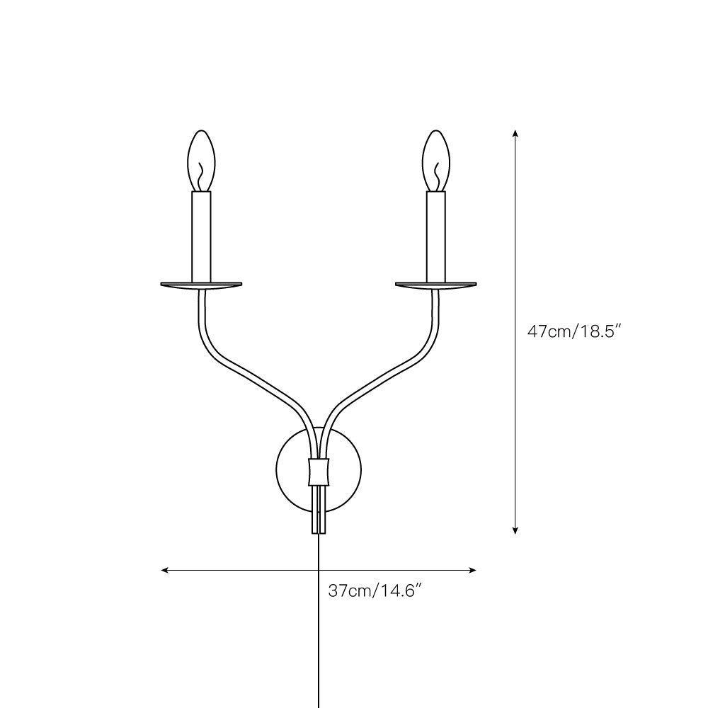 Zoruvyu Modern Minimalist Plug-in Brass Metal Wall Lamp - Lamp Copper