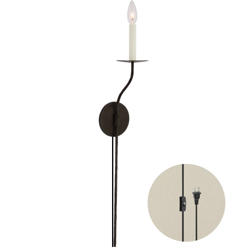 Zoruvyu Modern Minimalist Plug-in Brass Metal Wall Lamp - Lamp Copper