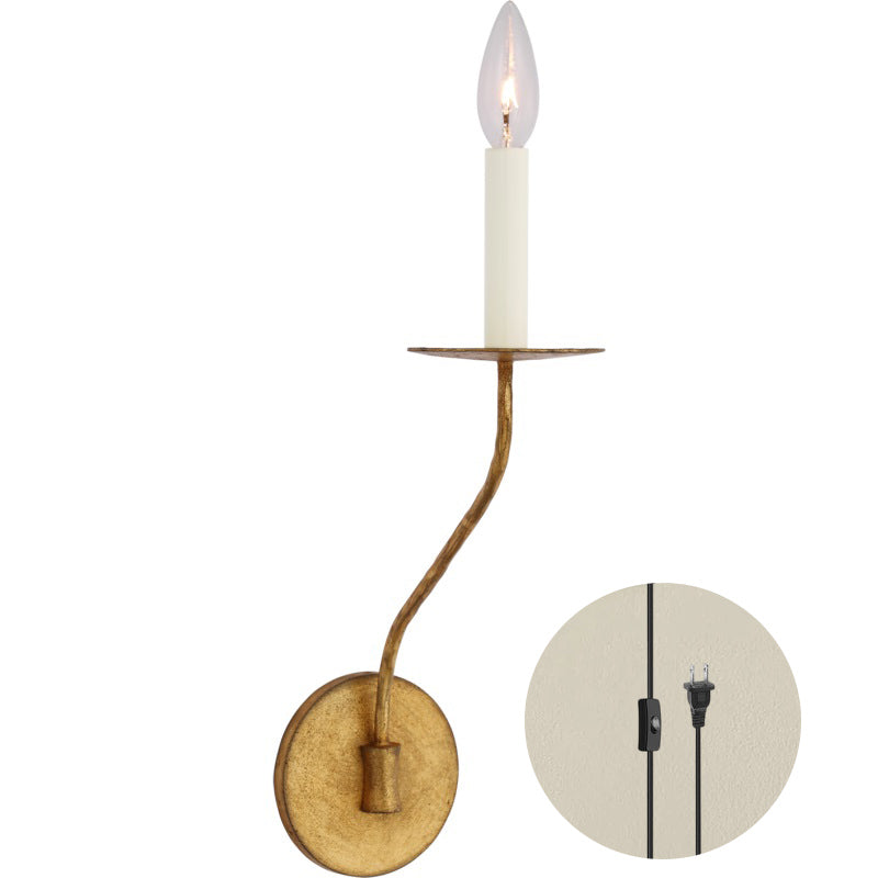 Zoruvyu Modern Minimalist Plug-in Brass Metal Wall Lamp - Lamp Copper