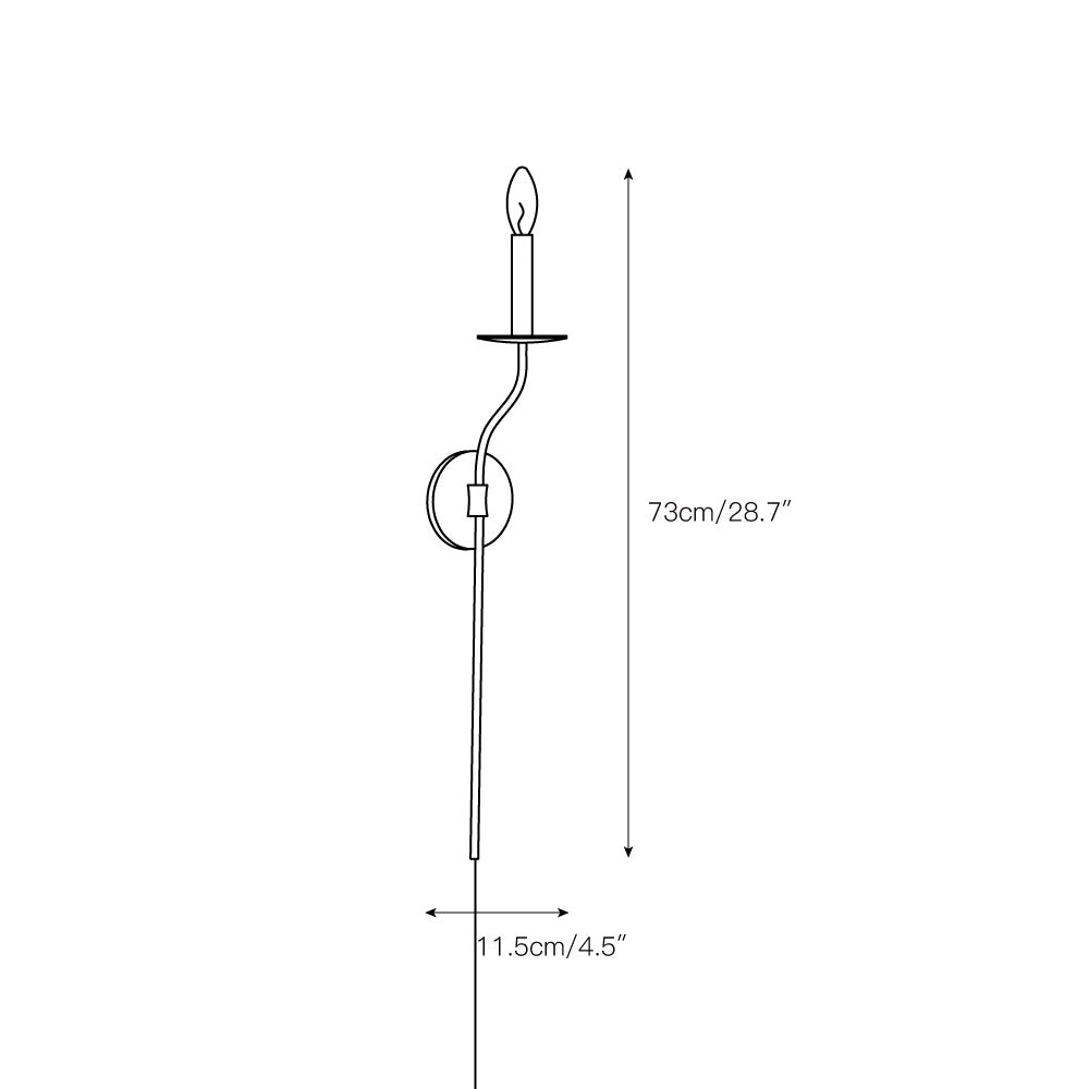Zoruvyu Modern Minimalist Plug-in Brass Metal Wall Lamp - Lamp Copper