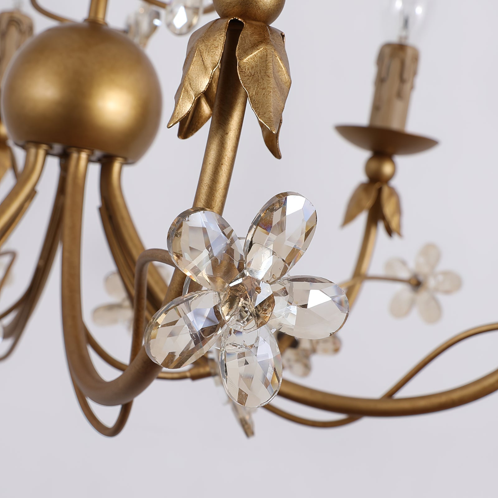 Ornuvyu Postmodern Luxury Clear Metal Crystal Chandelier