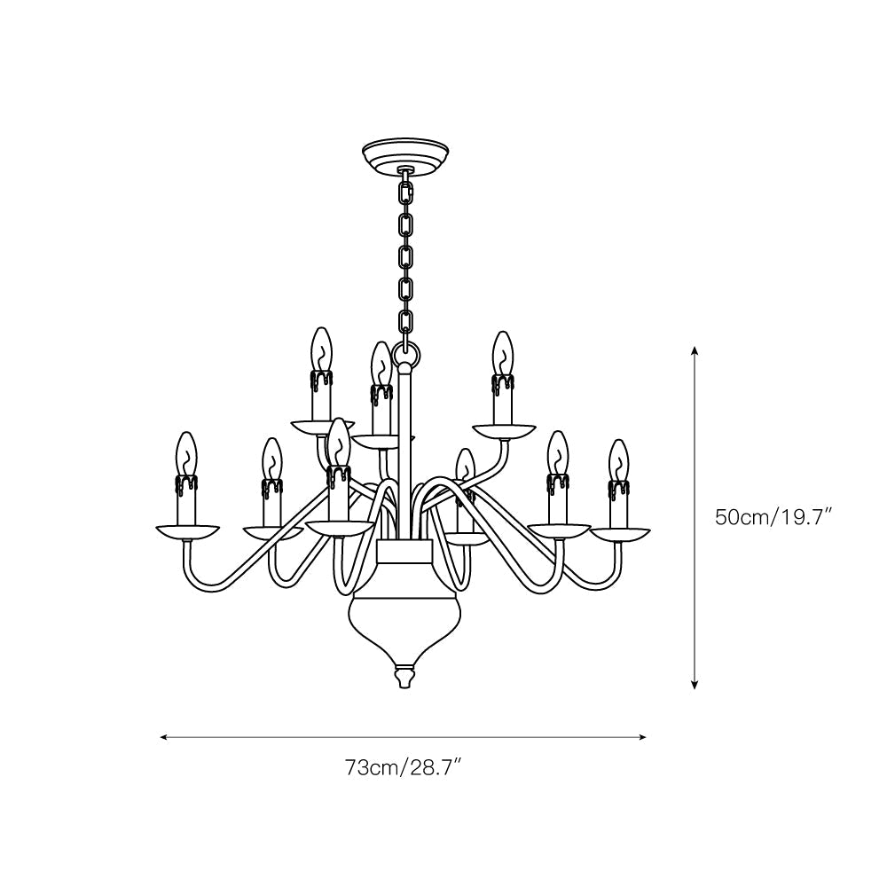 Blikuvyu Vintage Industrial Brass Metal Chandelier