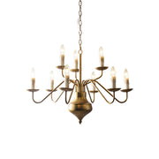 Blikuvyu Vintage Industrial Brass Metal Chandelier