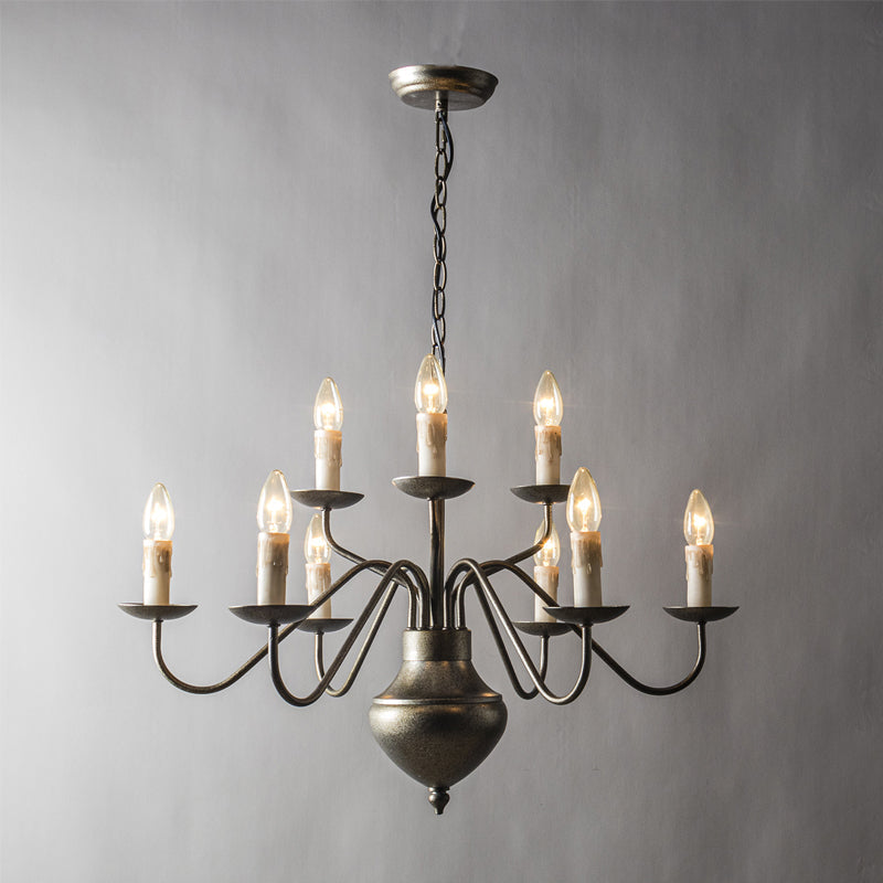 Blikuvyu Vintage Industrial Brass Metal Chandelier