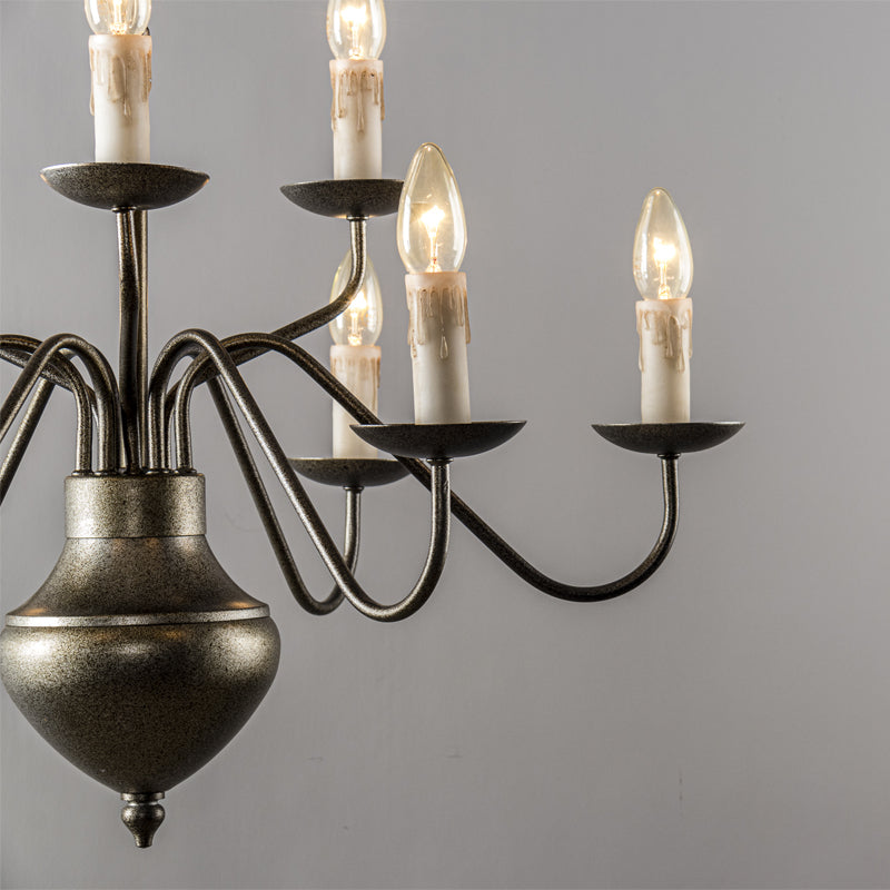 Blikuvyu Vintage Industrial Brass Metal Chandelier