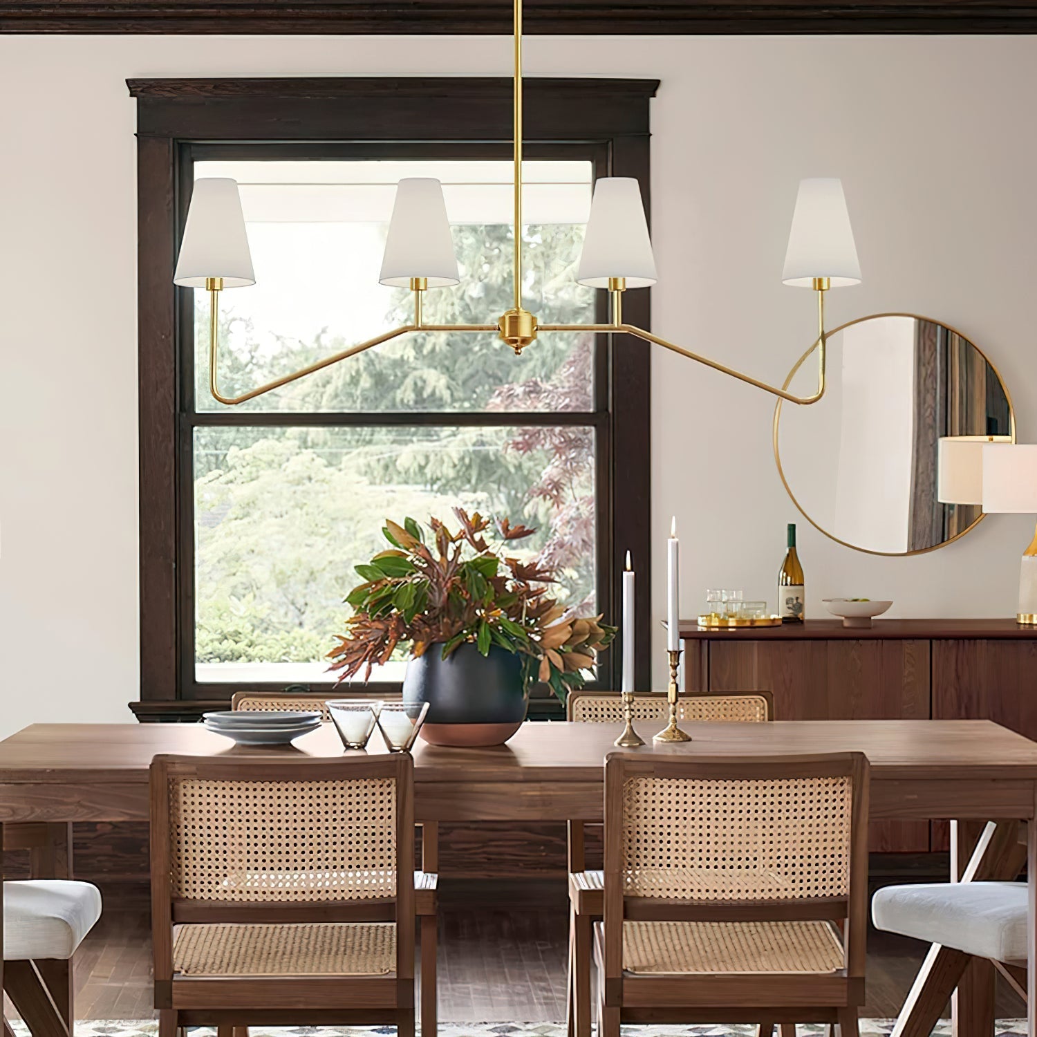 Avvenora Vintage Industrial Brass Fabric Pendant Lamp - Lamp Copper