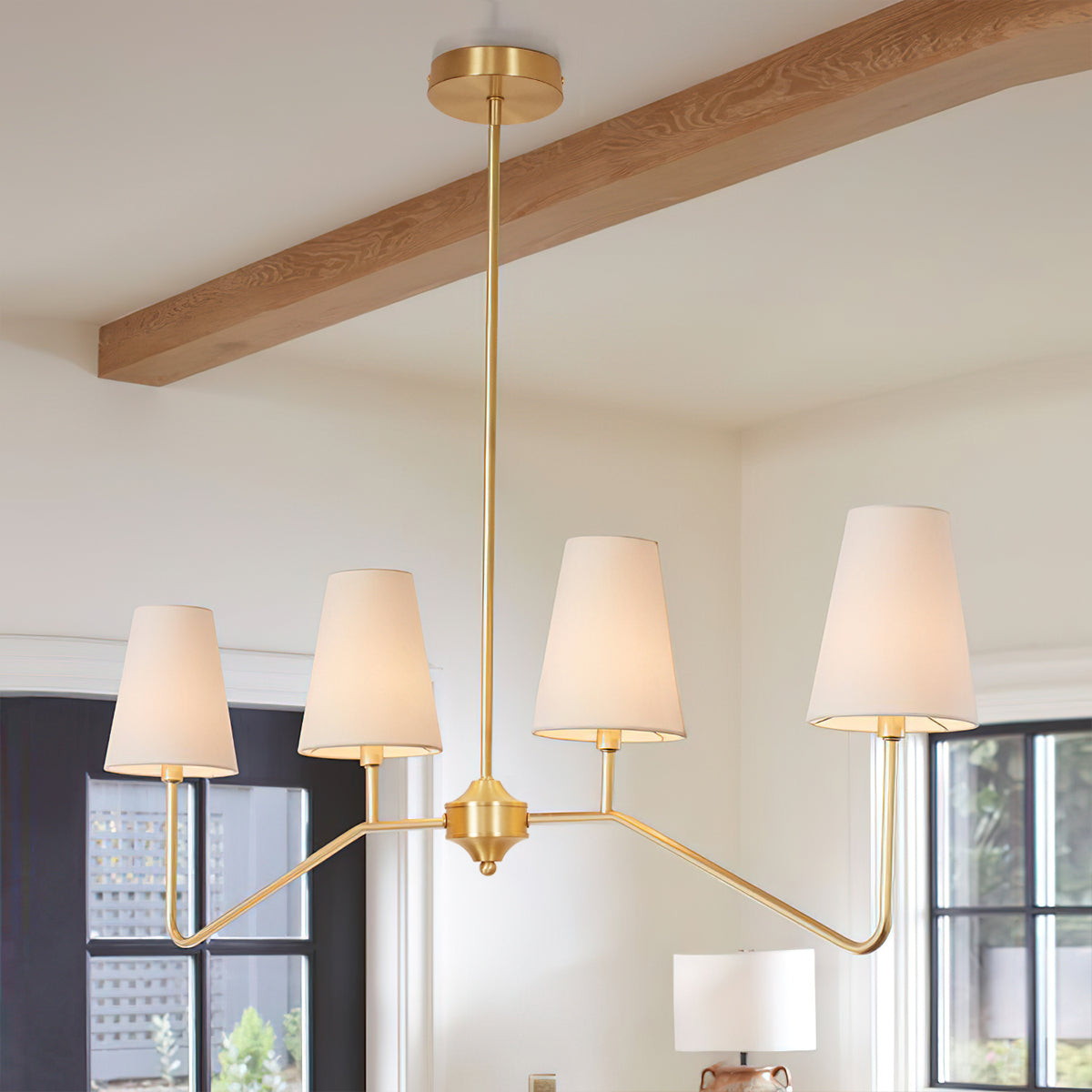 Avvenora Vintage Industrial Brass Fabric Pendant Lamp - Lamp Copper