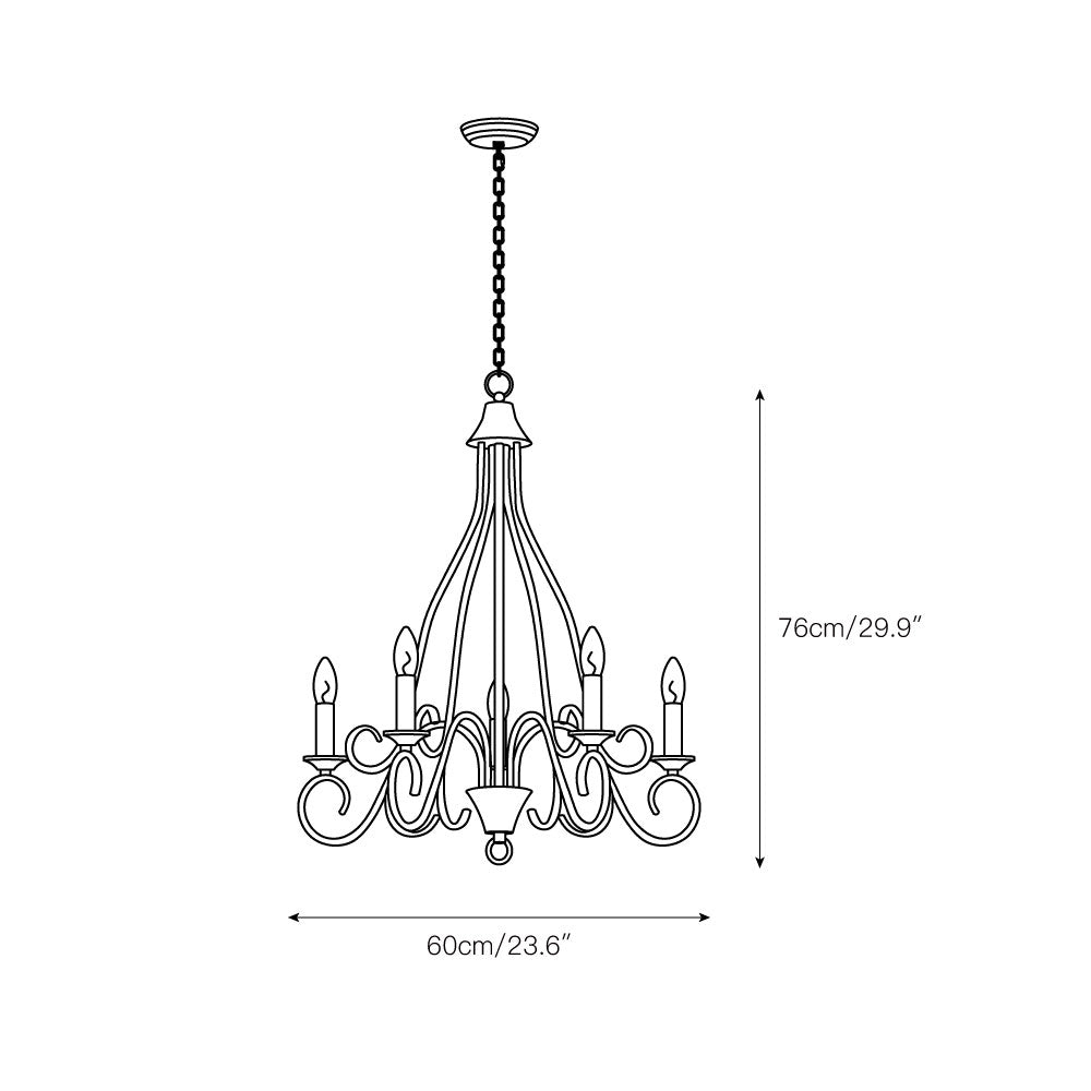 Dvaluvyu Vintage Industrial Metal Chandelier