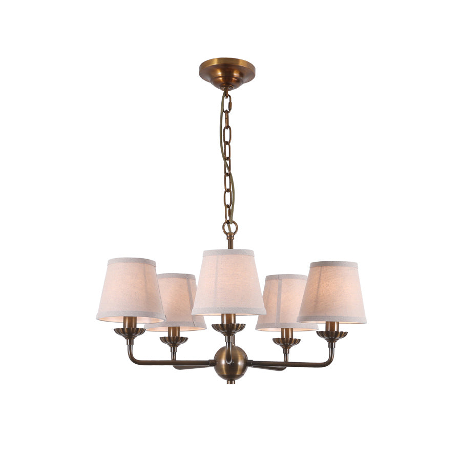 Gloruvyh Vintage Industrial Fabric Metal Chandelier