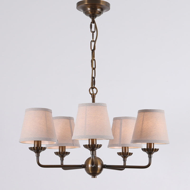Gloruvyh Vintage Industrial Fabric Metal Chandelier