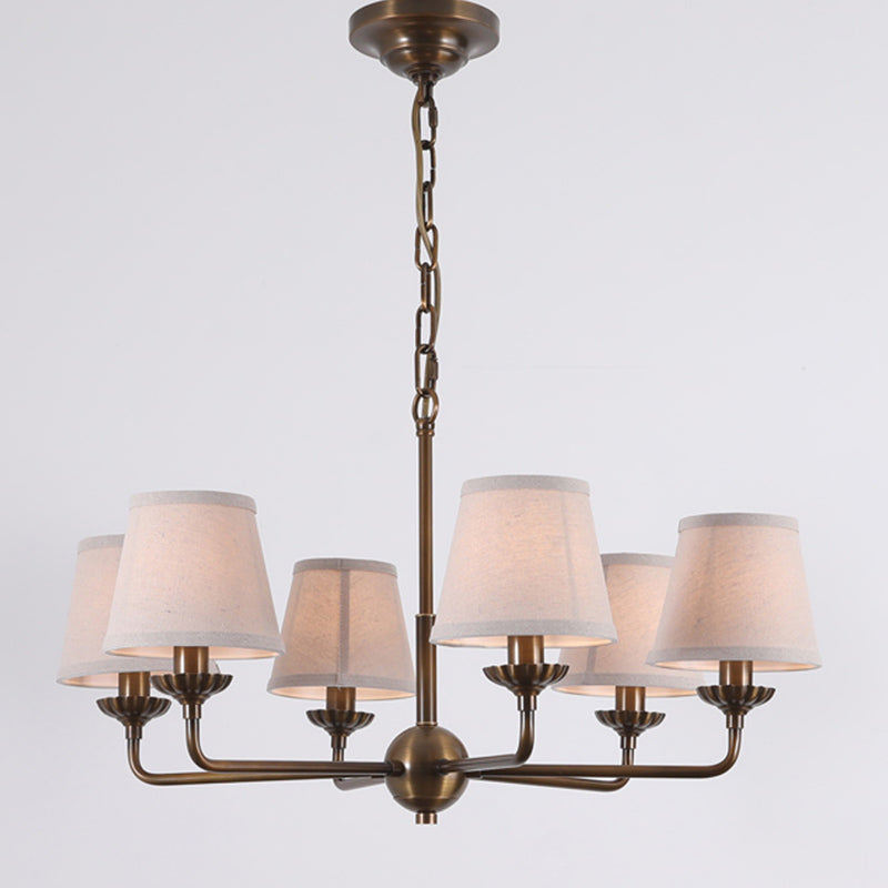 Gloruvyh Vintage Industrial Fabric Metal Chandelier