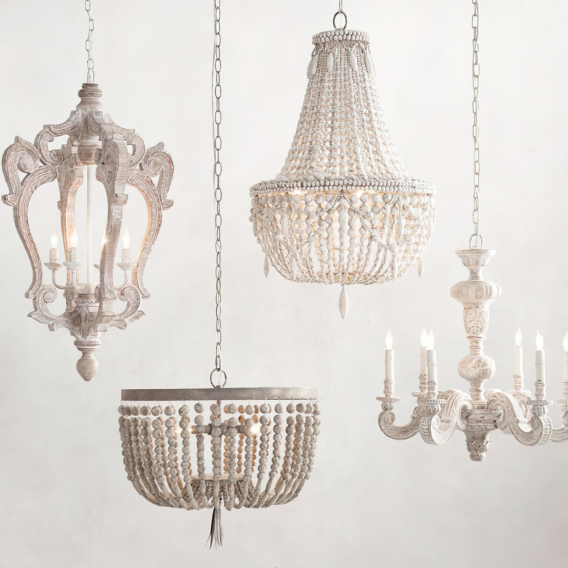 Eirikuvyu Postmodern Luxury Bead Metal Wood Chandelier