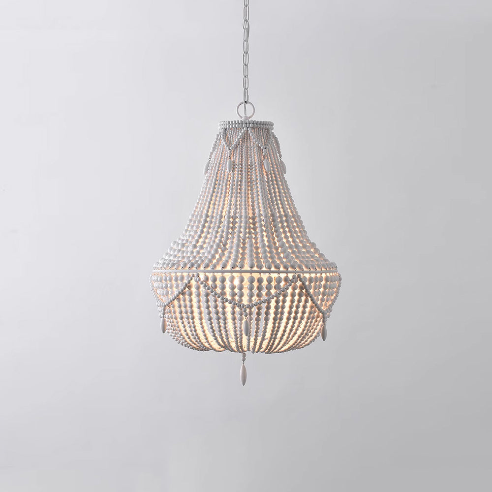 Eirikuvyu Postmodern Luxury Bead Metal Wood Chandelier