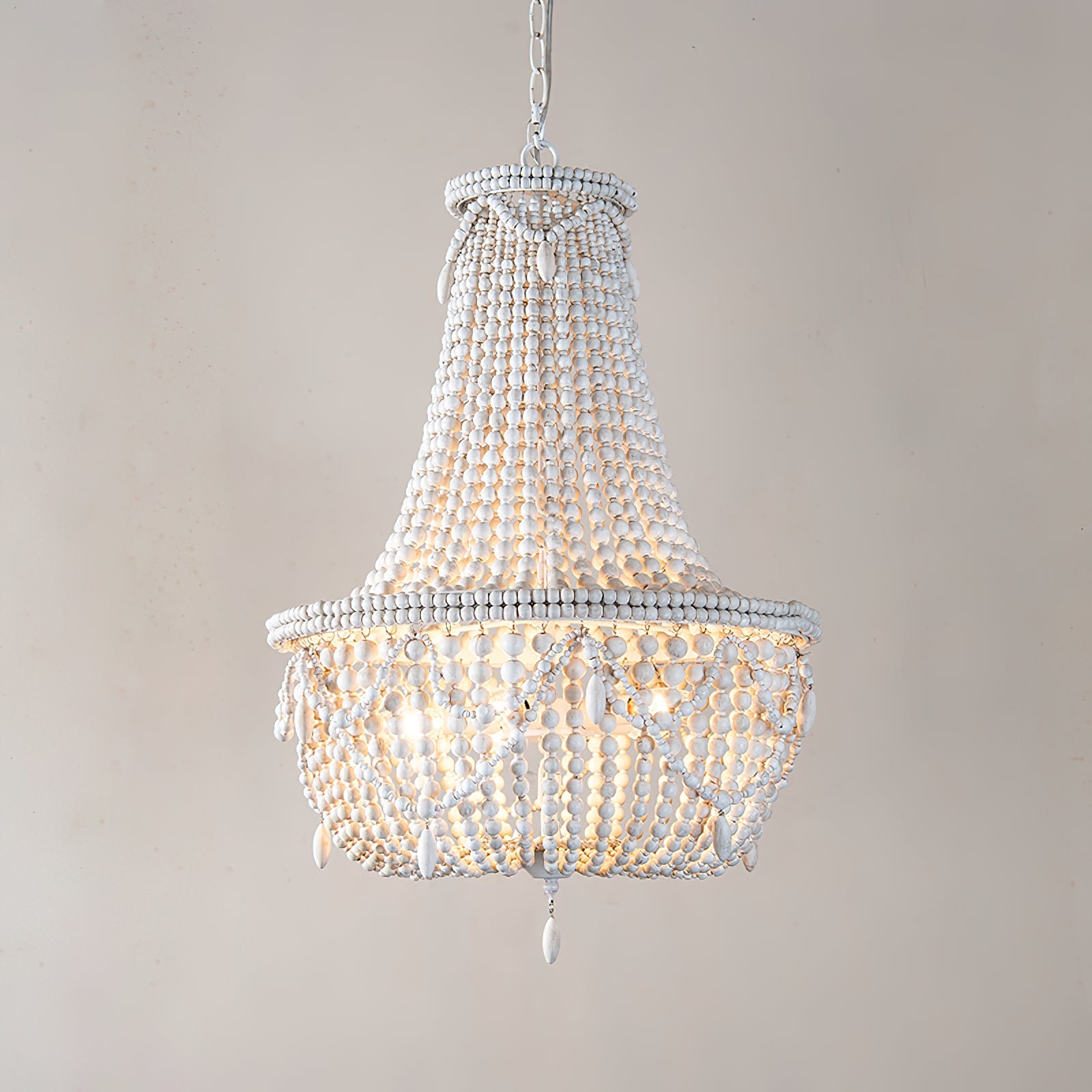 Eirikuvyu Postmodern Luxury Bead Metal Wood Chandelier
