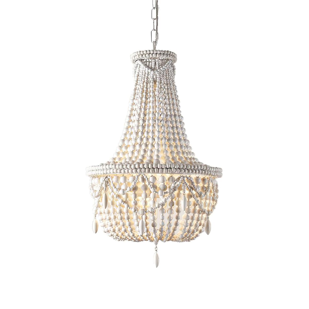 Eirikuvyu Postmodern Luxury Bead Metal Wood Chandelier