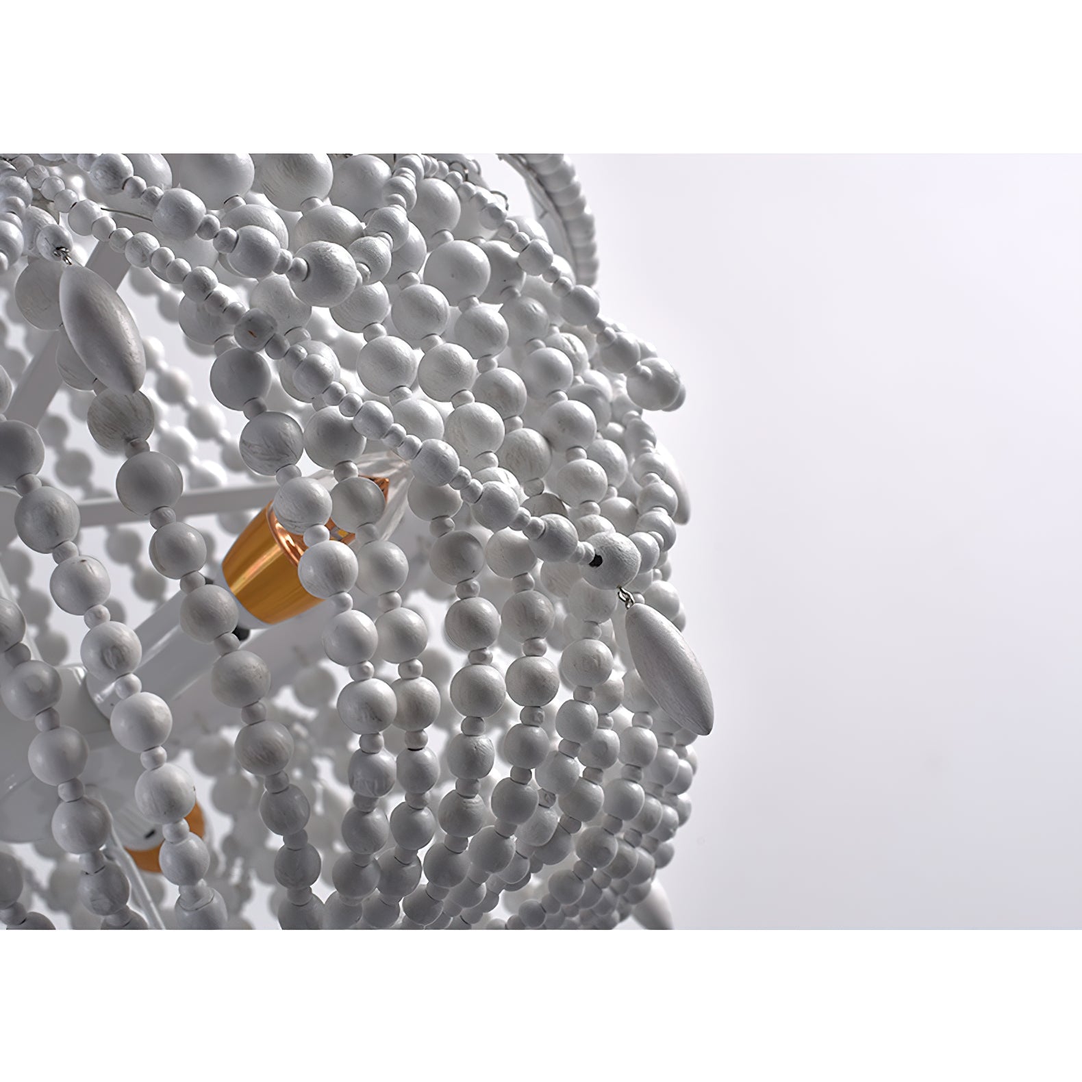 Eirikuvyu Postmodern Luxury Bead Metal Wood Chandelier