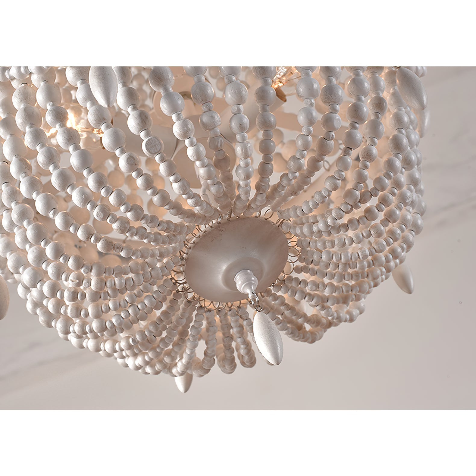 Eirikuvyu Postmodern Luxury Bead Metal Wood Chandelier