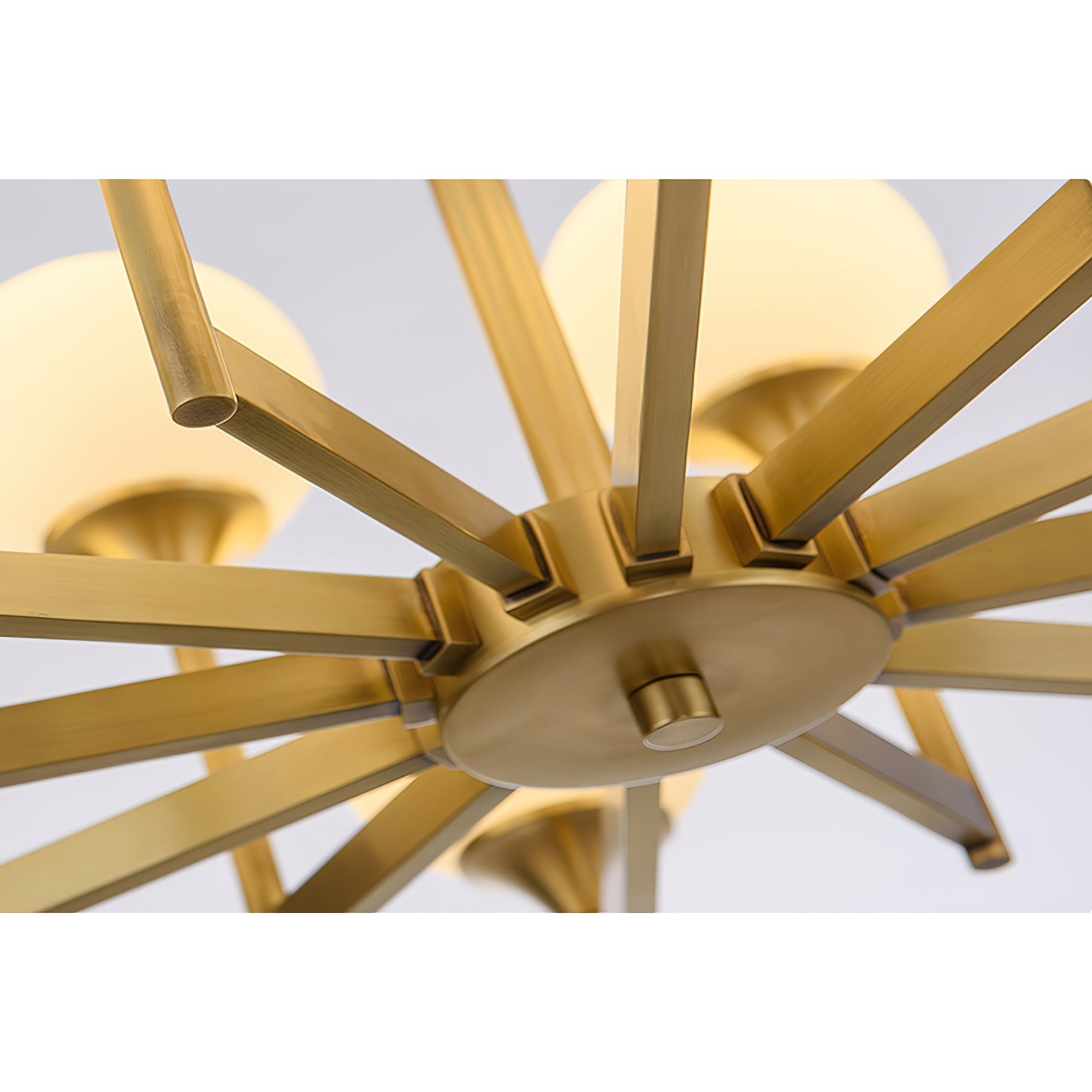 Himinuvyh Vintage Industrial Metal Glass Chandelier - Lamp Copper