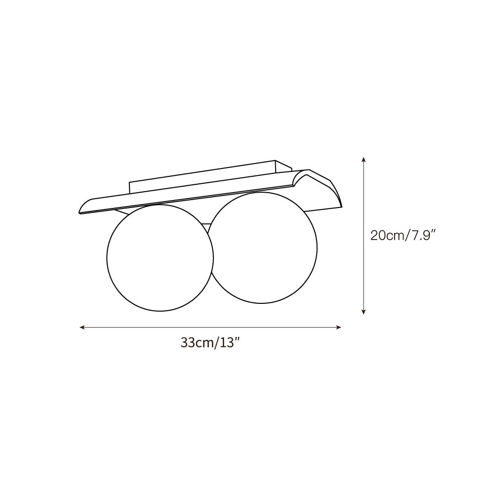 Bianca Globe Modern Minimalist Travertine Glass Ceiling Lamp