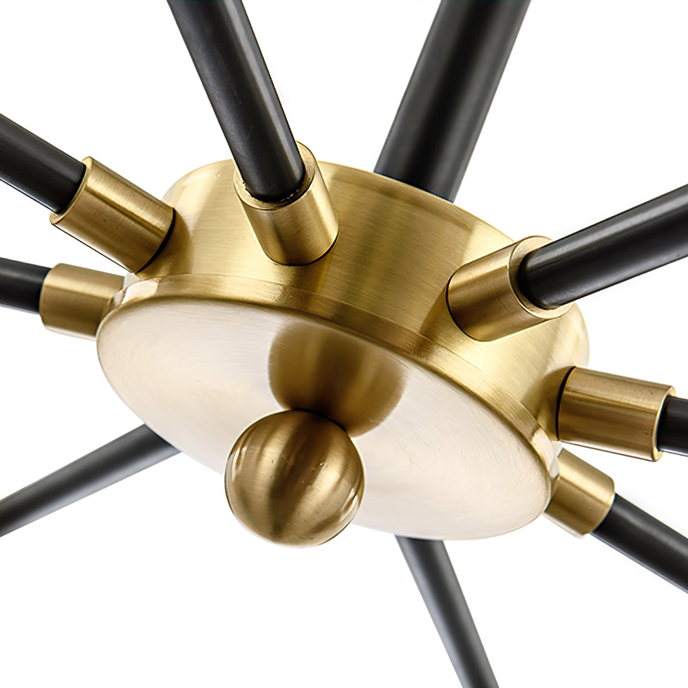 Kvennulix Mid-century Sputnik Metal Chandelier