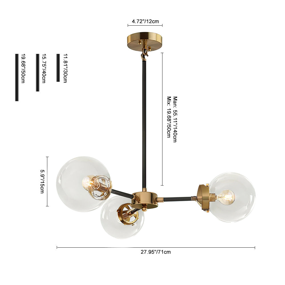 Kvennulix Mid-century Sputnik Metal Chandelier