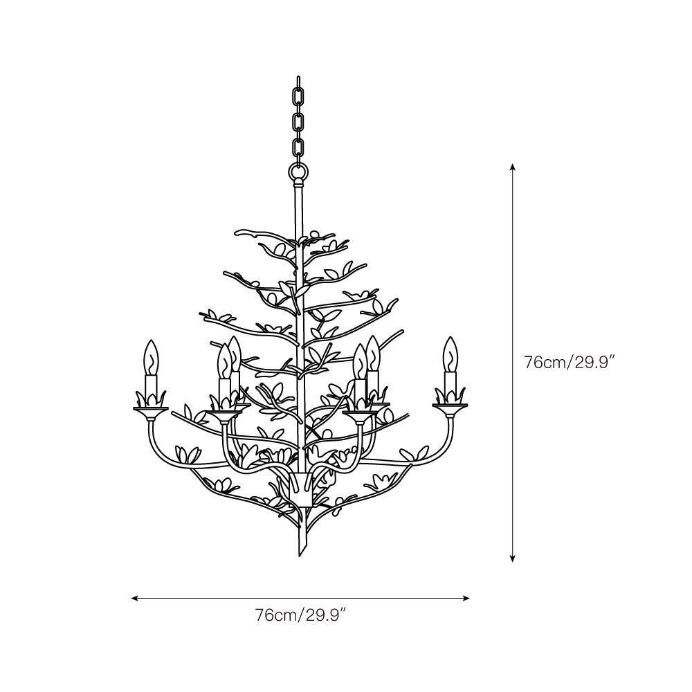 Ulfuvyj Modern Vintage Industrial Metal Chandelier - Lamp Copper