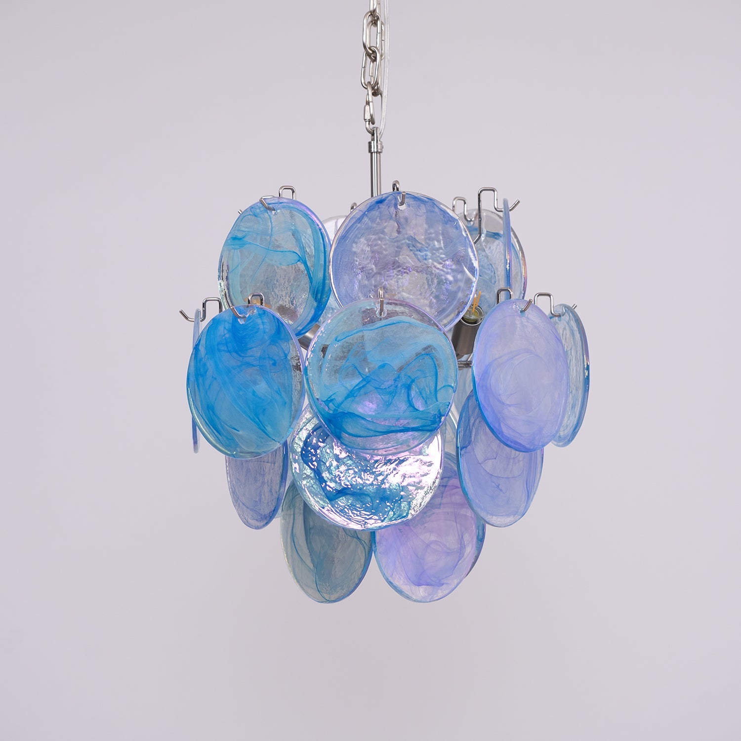 BlWaegnuvyj Individual Creativity Disc Metal Glass Chandelier - Lamp Copper