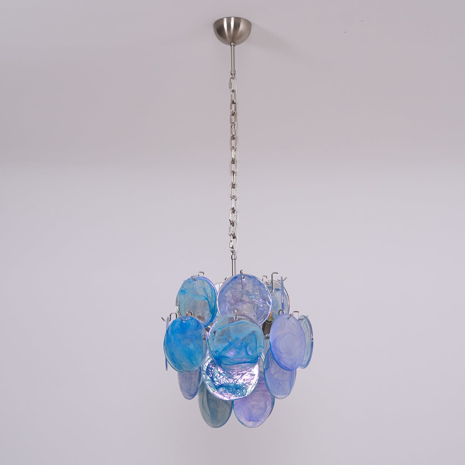 BlWaegnuvyj Individual Creativity Disc Metal Glass Chandelier - Lamp Copper
