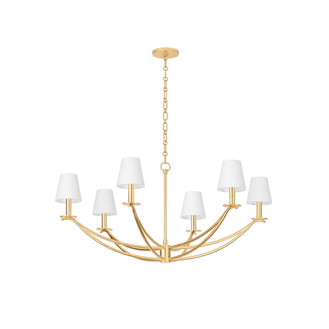 Ulfuvyd Modern Minimalist Fabric Metal Chandelier - Lamp Copper