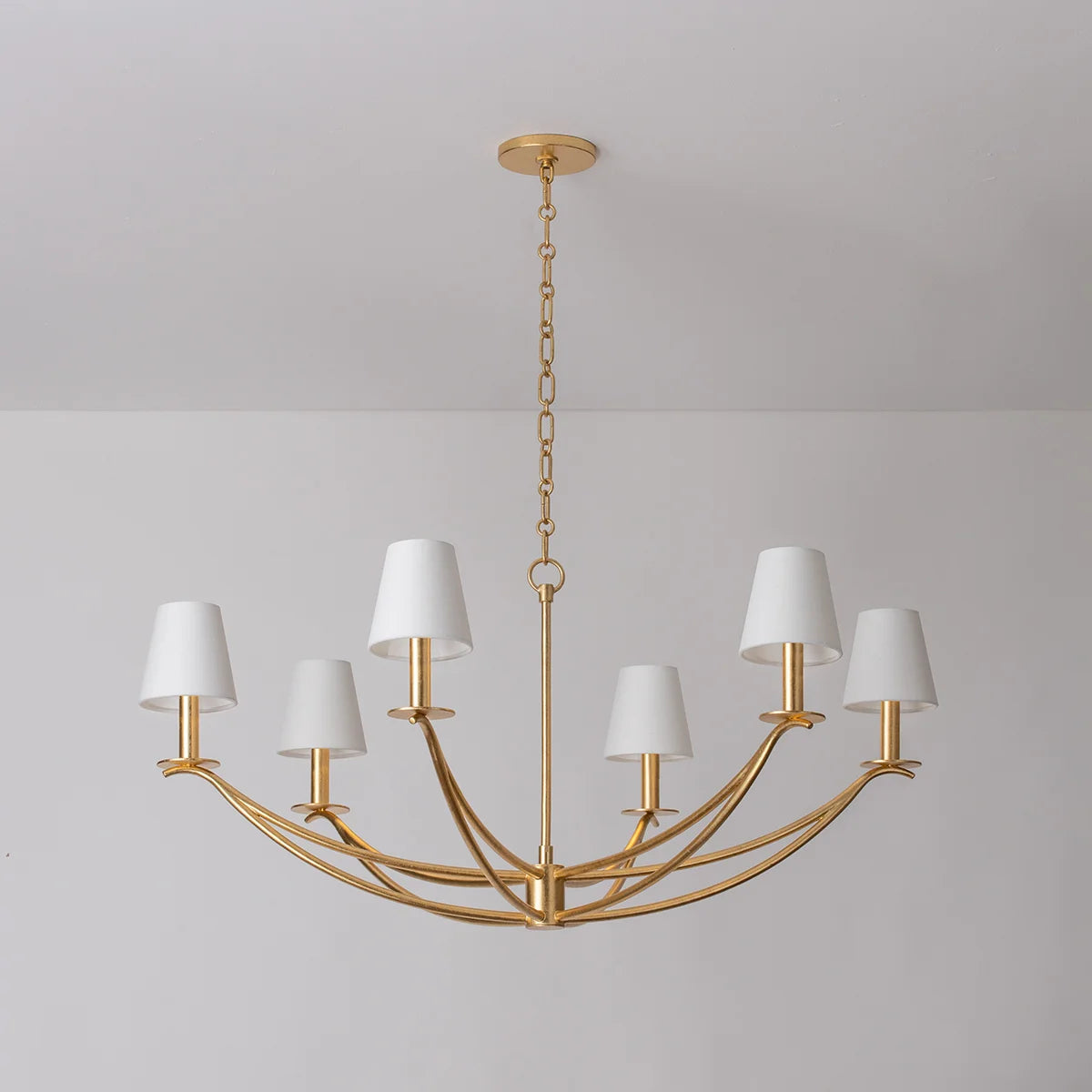 Ulfuvyd Modern Minimalist Fabric Metal Chandelier - Lamp Copper