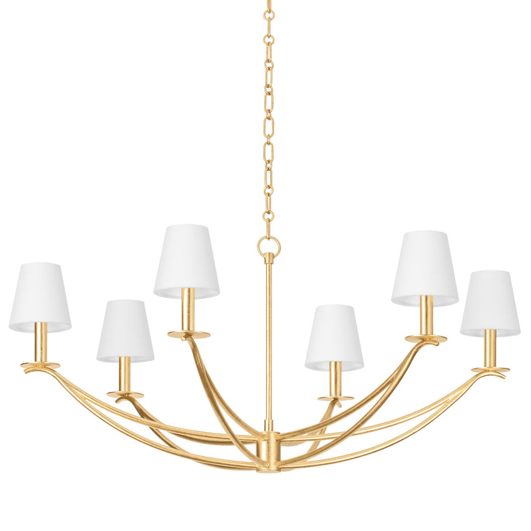 Ulfuvyd Modern Minimalist Fabric Metal Chandelier - Lamp Copper