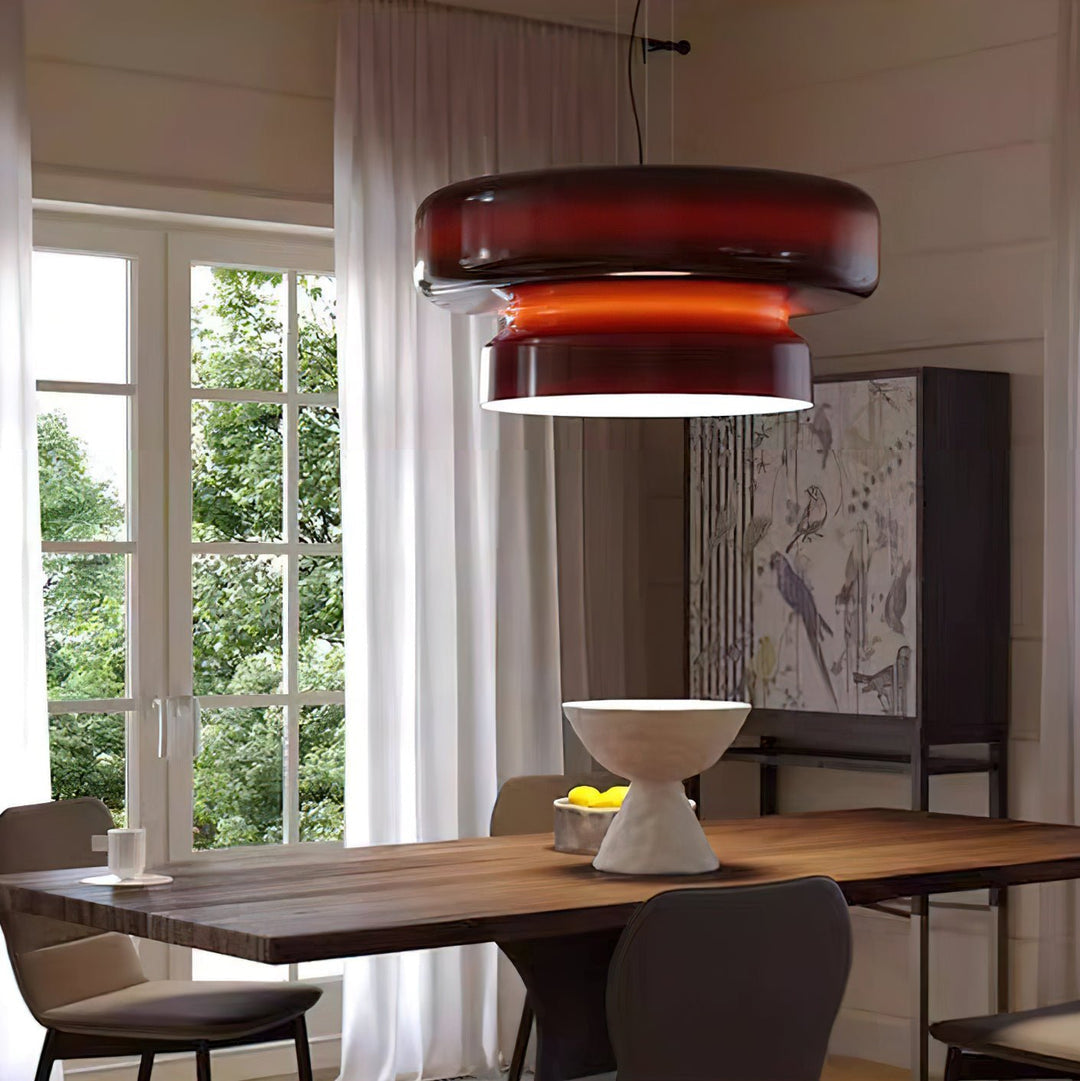Xenuvyj Modern Minimalist Metal Glass Pendant Lamp - Lamp Copper