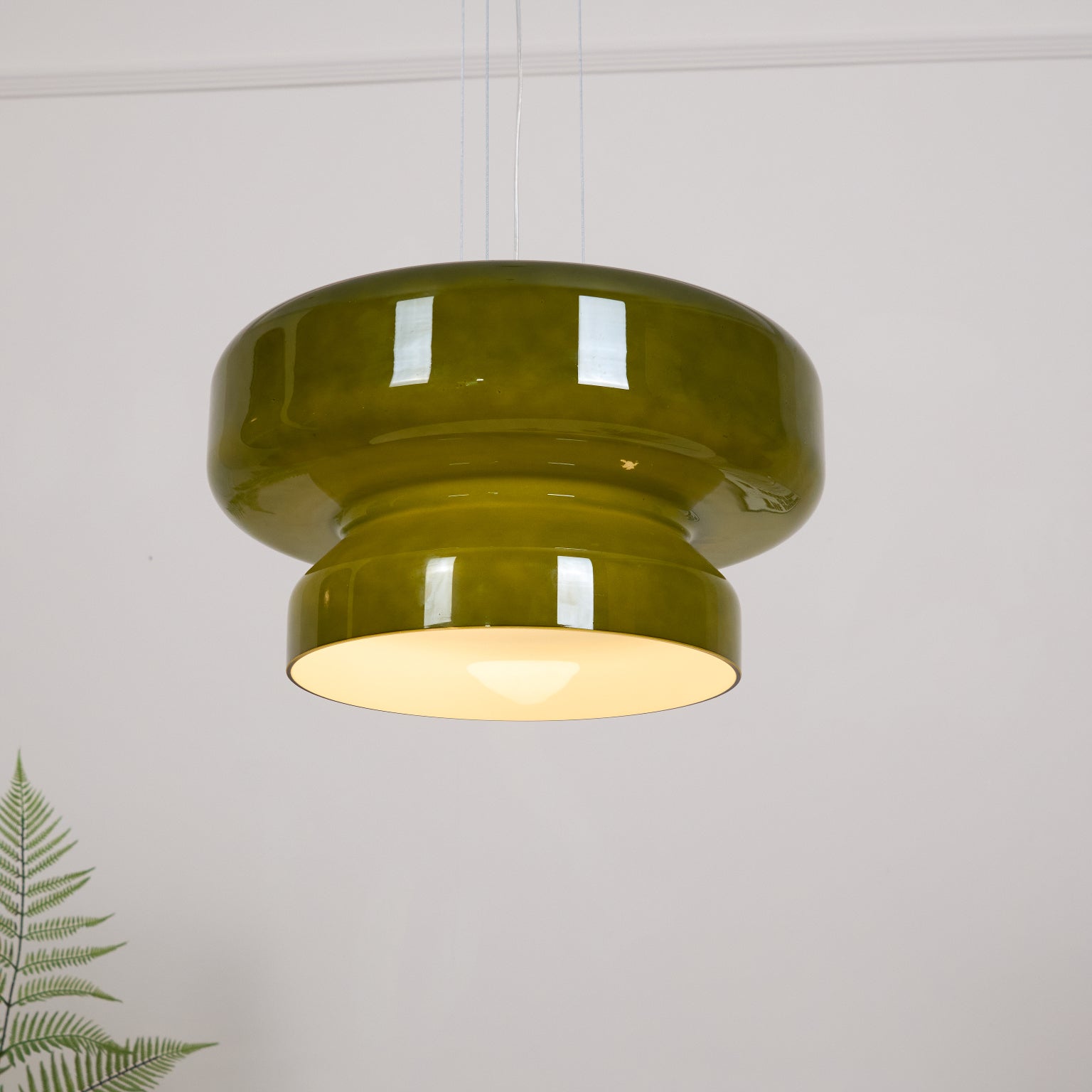 Xenuvyj Modern Minimalist Metal Glass Pendant Lamp - Lamp Copper