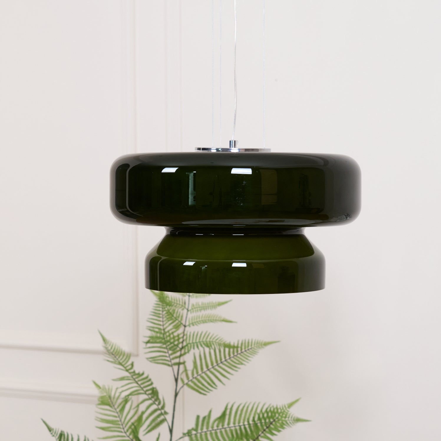 Xenuvyj Modern Minimalist Metal Glass Pendant Lamp - Lamp Copper