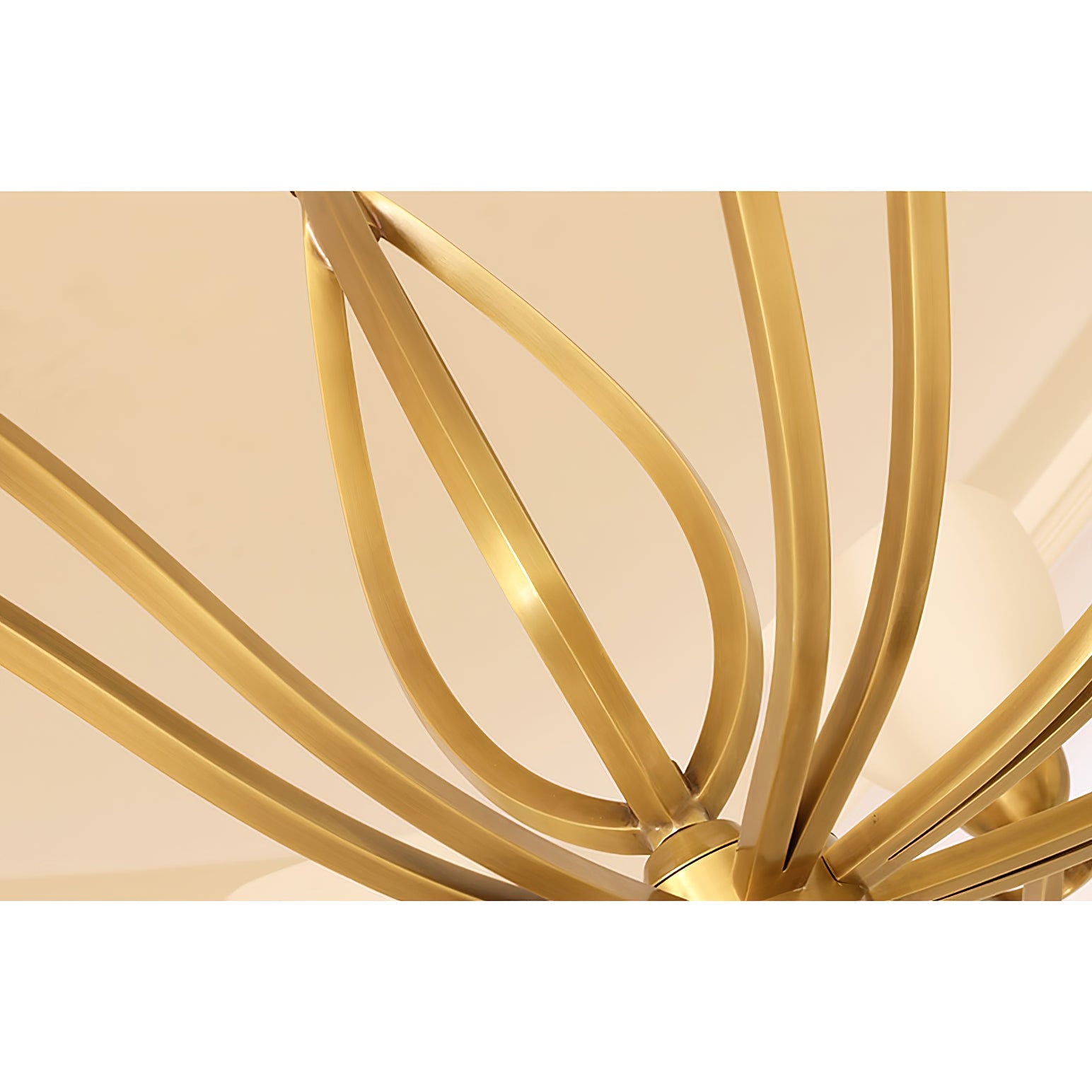 Dvaluvyj Postmodern Luxury Brass Metal Glass Chandelier - Lamp Copper