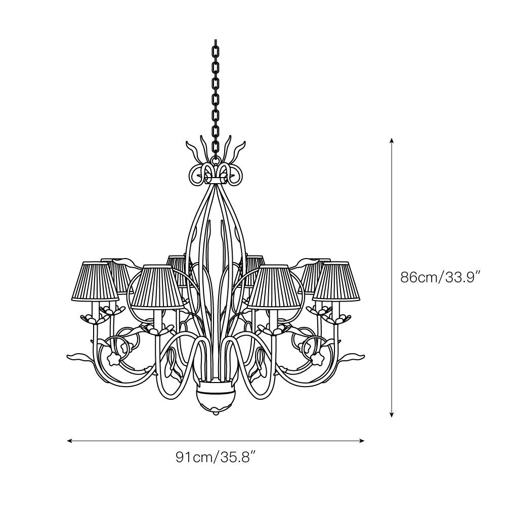 Gloruvyj Individual Creativity Brass Fabric Chandelier - Lamp Copper