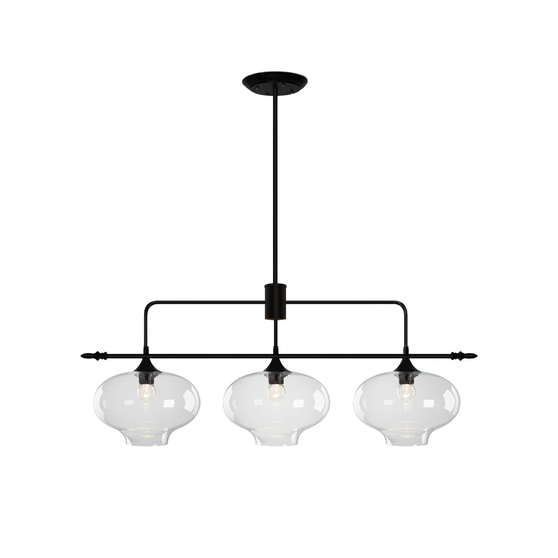 Himinuvyj Modern Minimalist Metal Glass Pendant Light - Lamp Copper