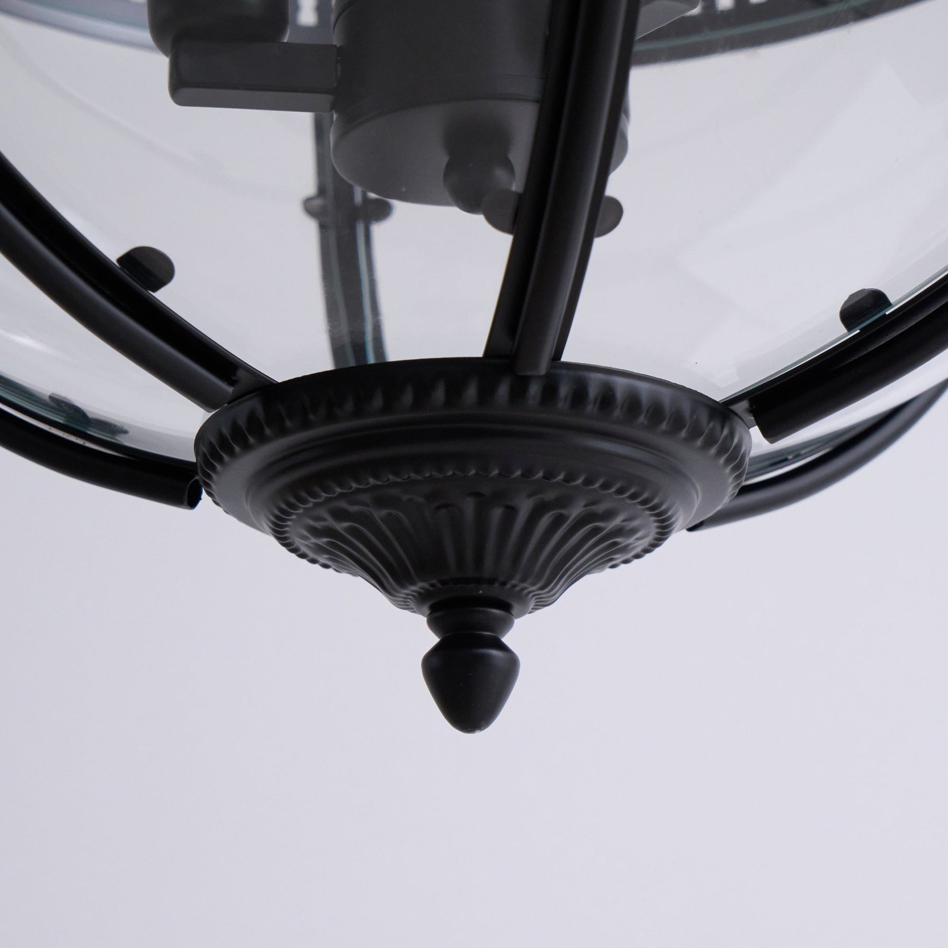 Svelte Vintage Industrial Metal Glass Pendant Light - Lamp Copper