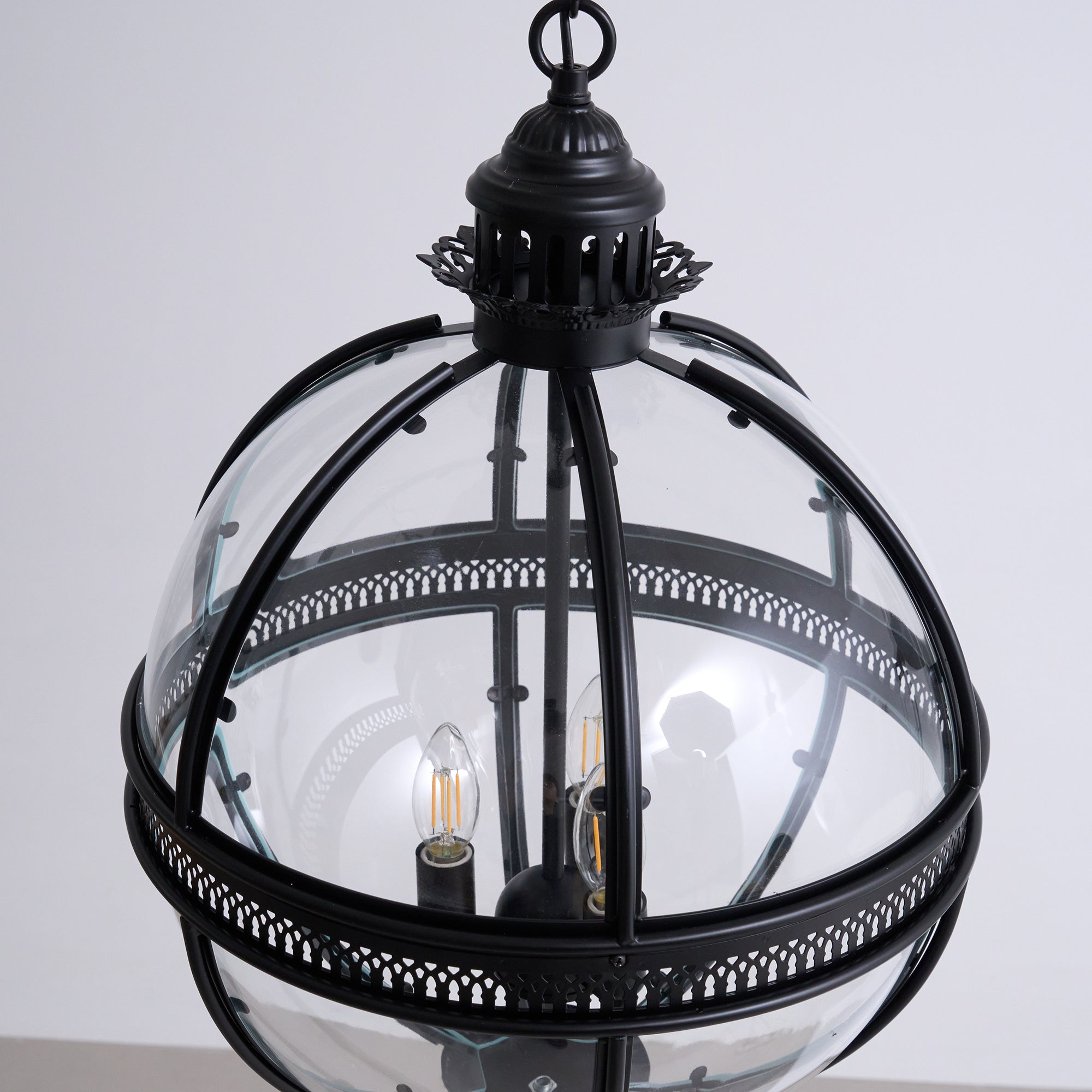 Svelte Vintage Industrial Metal Glass Pendant Light - Lamp Copper