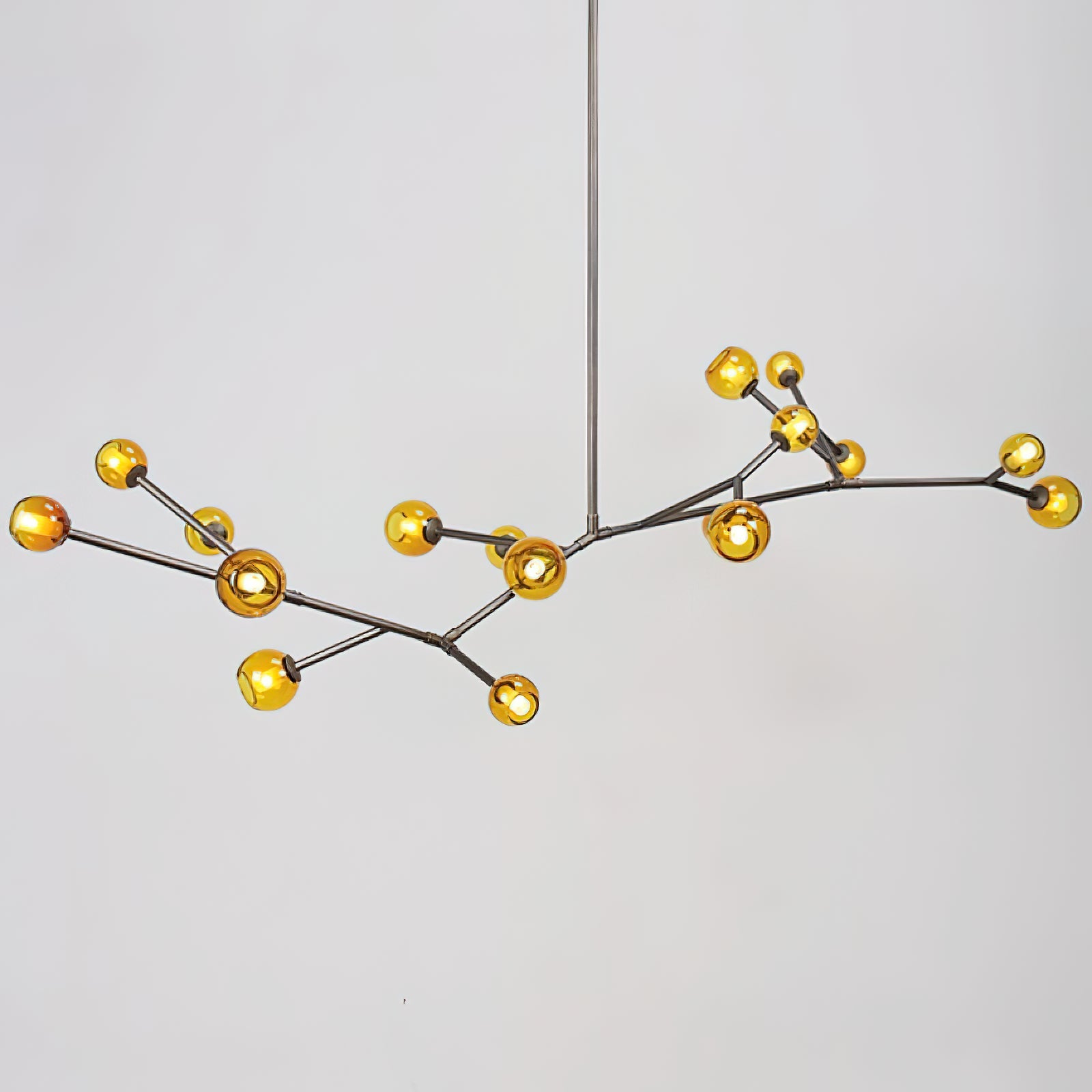 Kinetic Individual Creativity Brass Glass Chandelier - Lamp Copper