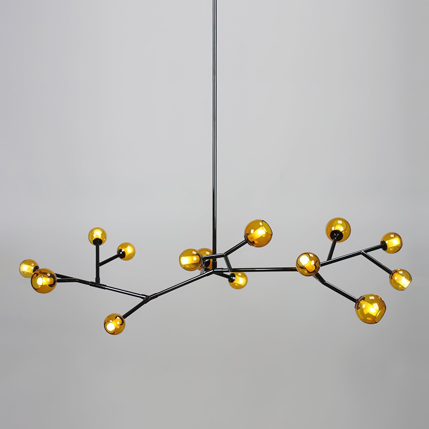Kinetic Individual Creativity Brass Glass Chandelier - Lamp Copper