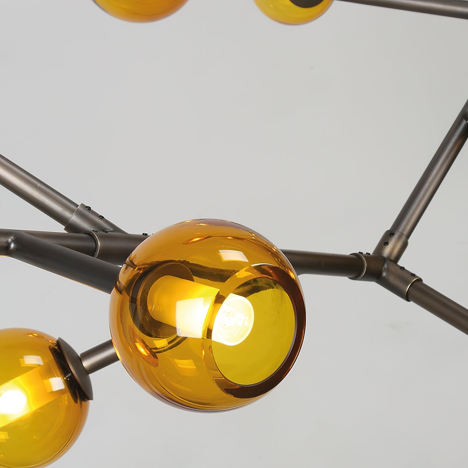 Kinetic Individual Creativity Brass Glass Chandelier - Lamp Copper