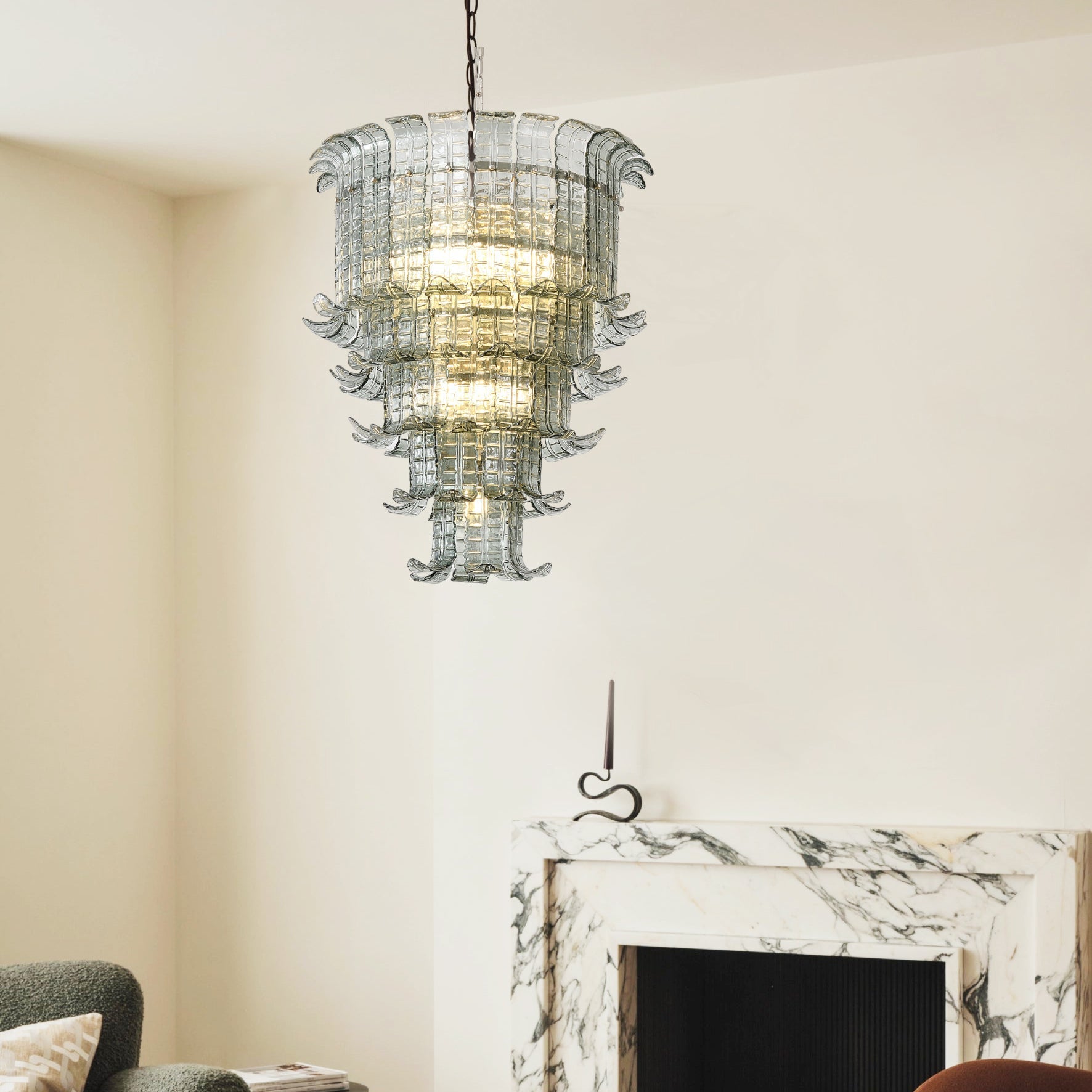 Aether Postmodern Luxury Glass Metal Chandelier - Lamp Copper