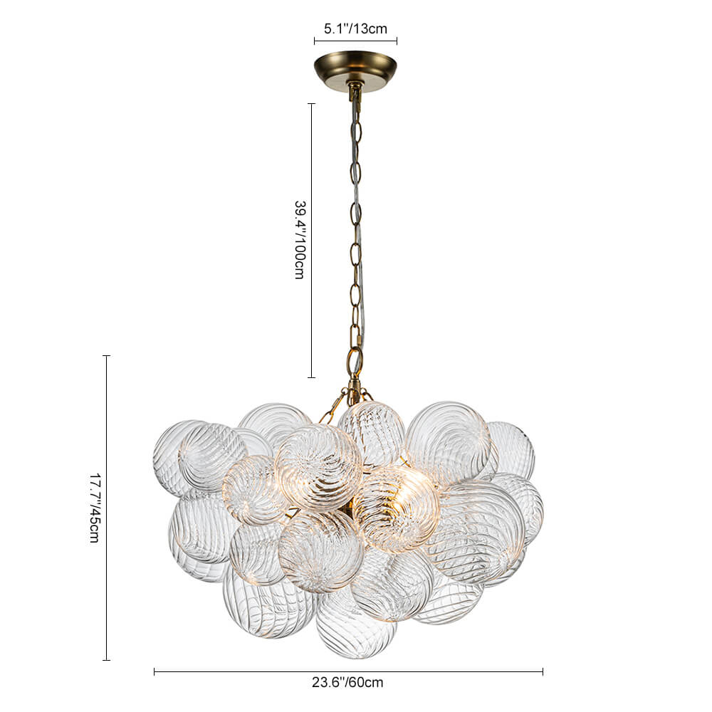 Stellia Bubble Art Brass Chandelier