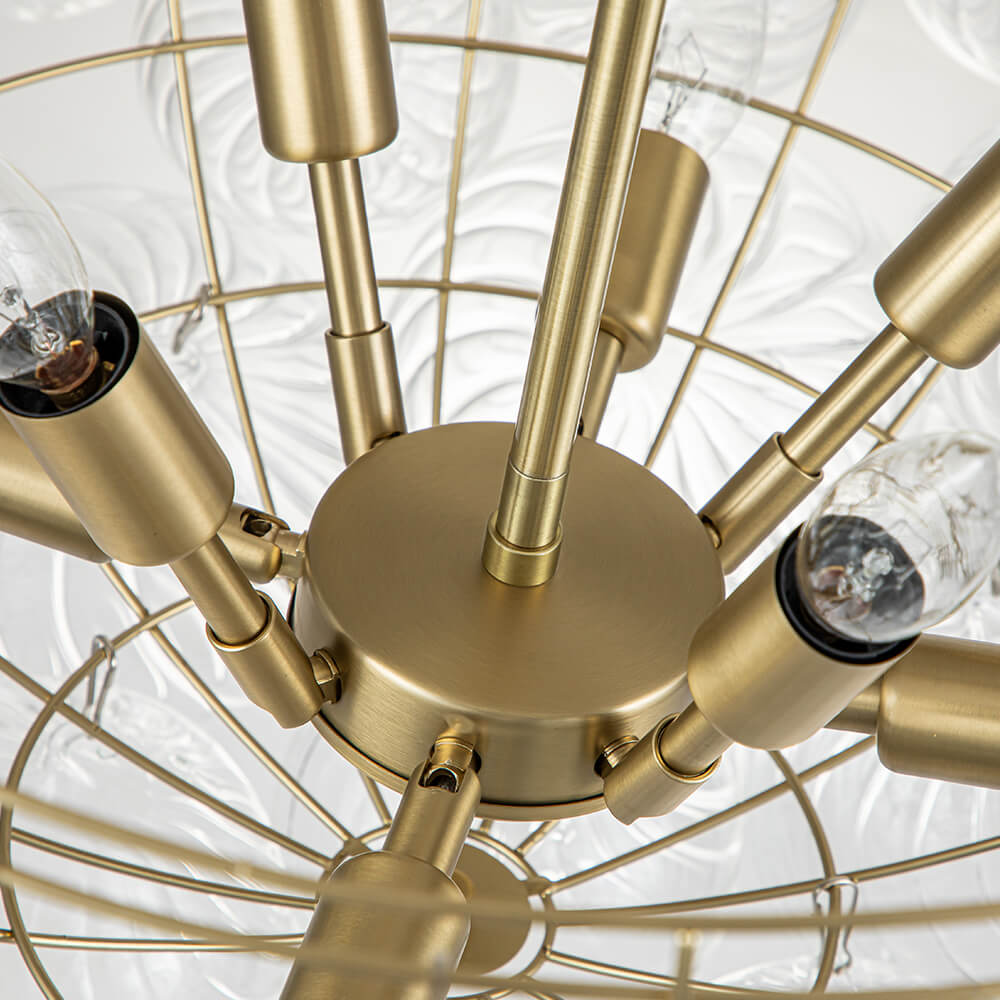 Stellia Bubble Art Brass Chandelier