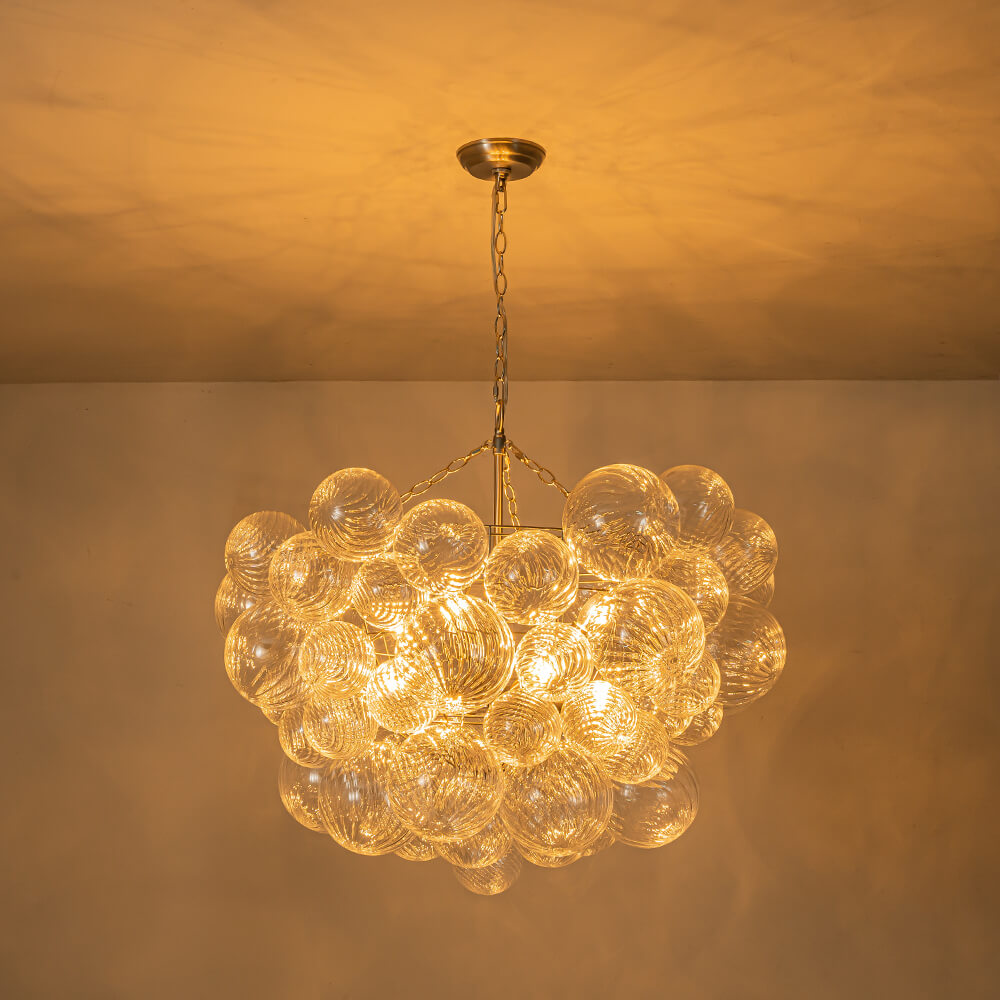 Stellia Bubble Art Brass Chandelier