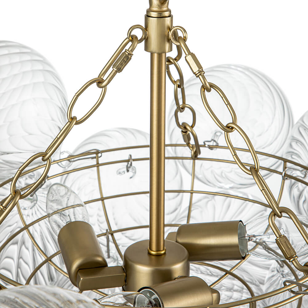Stellia Bubble Art Brass Chandelier