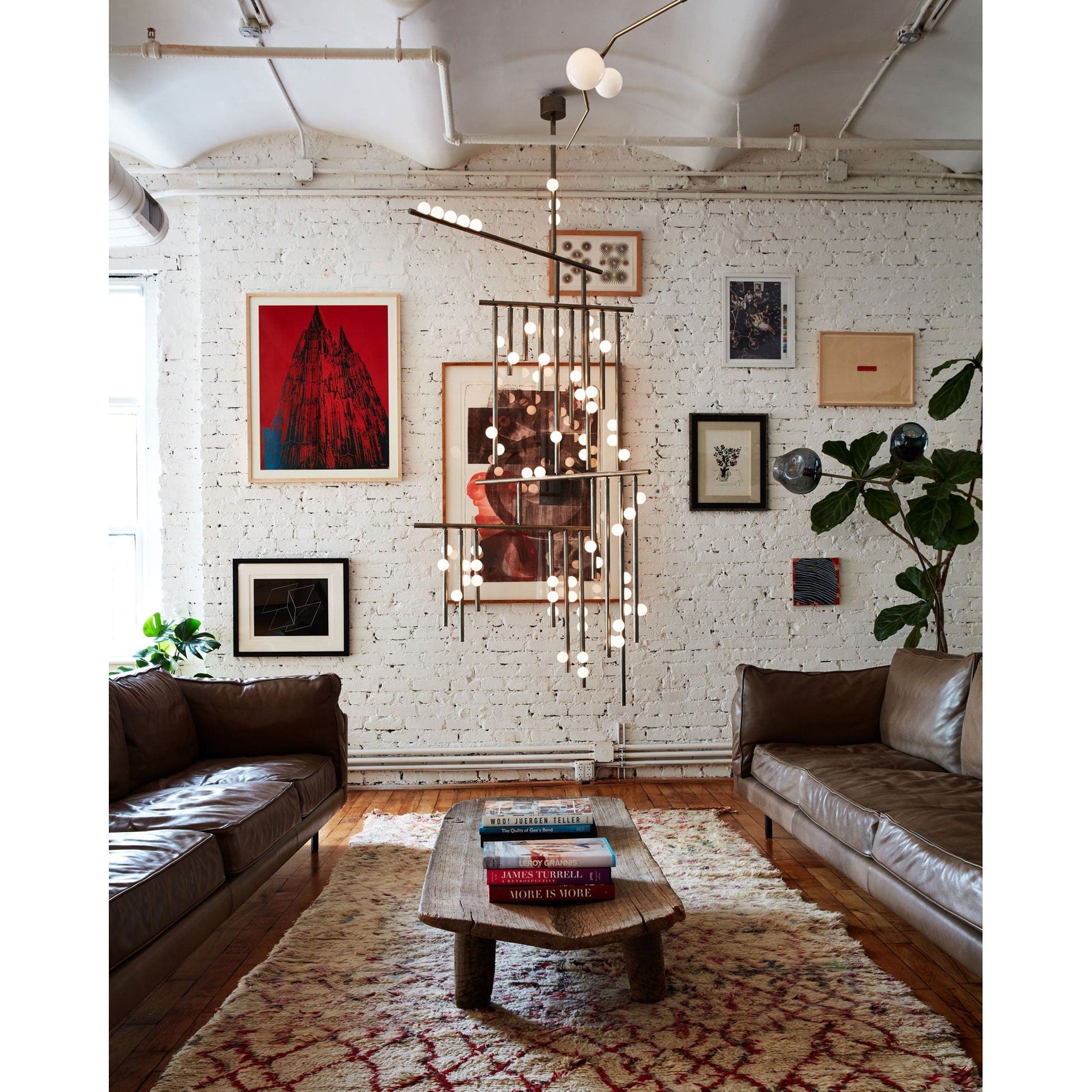 Orbis Modern Minimalist Drop System Antique Glass Chandelier - Lamp Copper