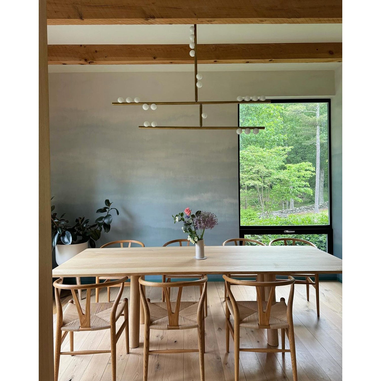 Orbis Modern Minimalist Drop System Antique Glass Chandelier - Lamp Copper